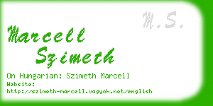 marcell szimeth business card
